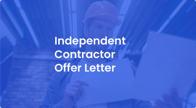 Independent Contractor Offer Letter