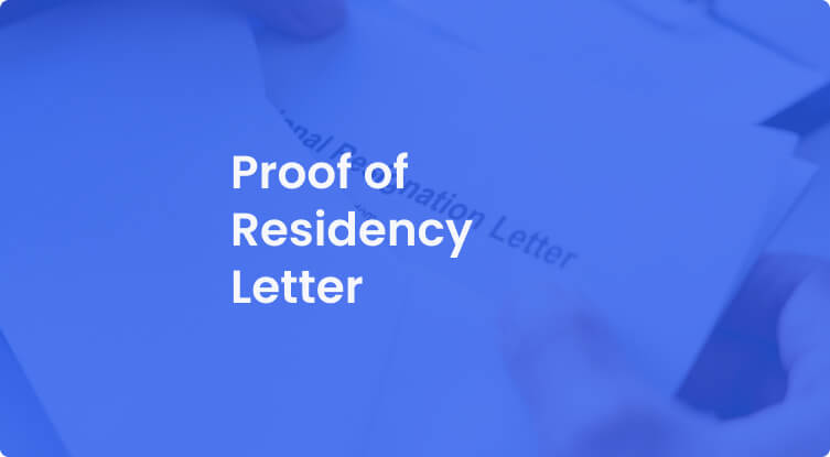 Proof of Residency Letter