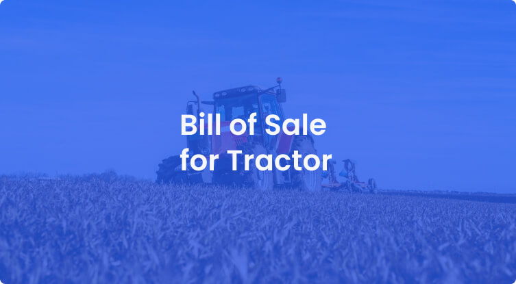 Bill of Sale for Tractor