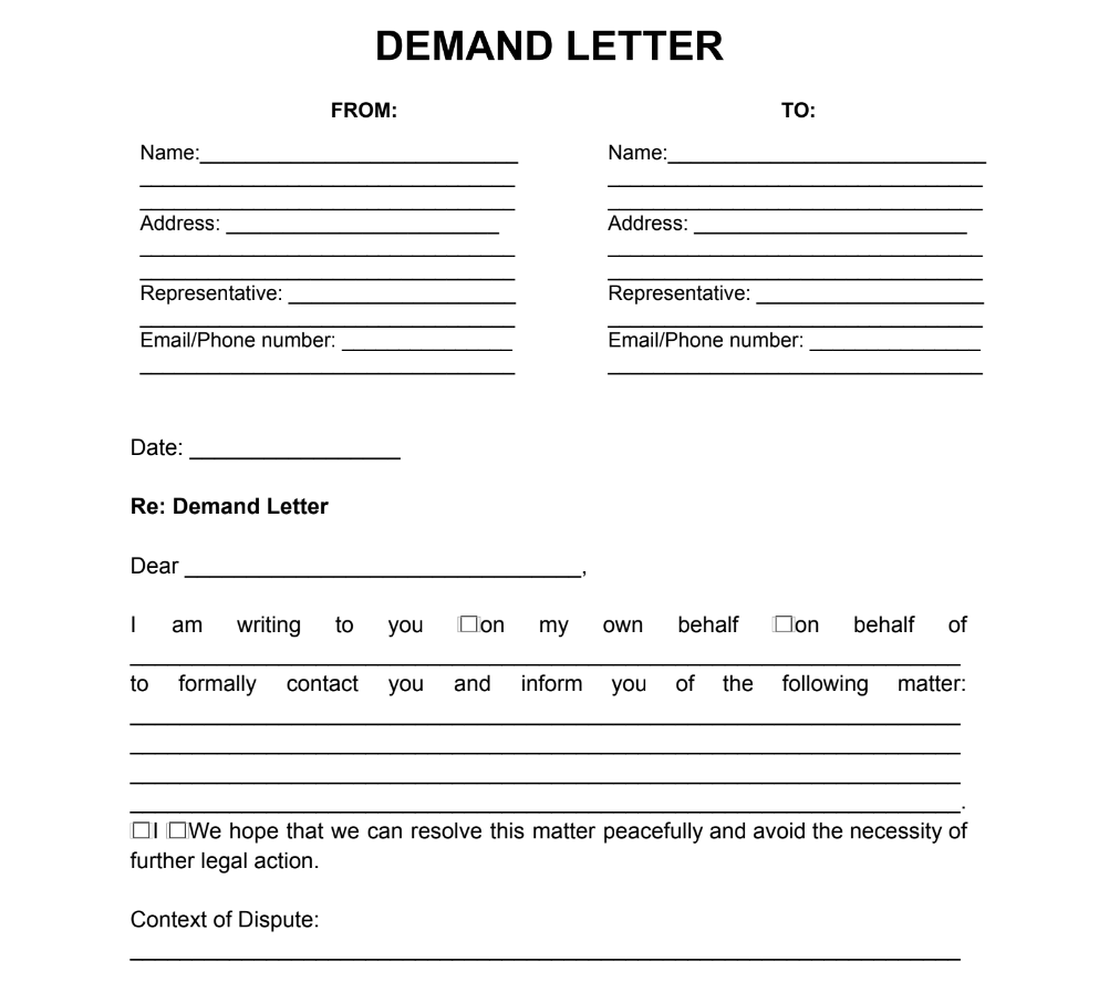 Demand Letter Example